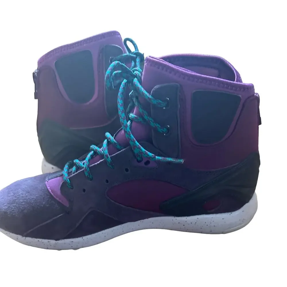 Nike Women’s Purple Koth Mid Hi Lace Up Shoes Rear Zip Size 9.5